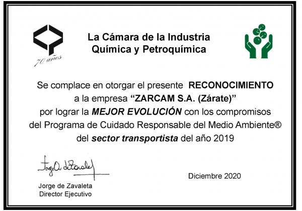 Zarcam - Reconocimiemto 2019 Zarcam - Reconocimiemto 2019